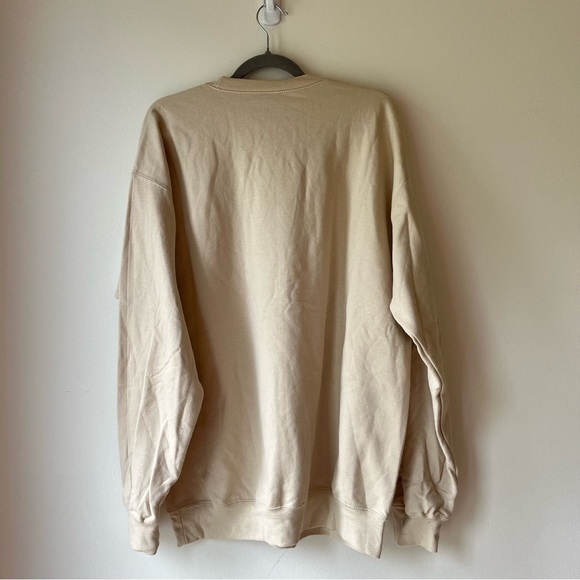 Canada Flag Beige Crewneck Sweatshirt Gildan Softstyle Unisex Large Cotton Blend - Picture 9 of 9